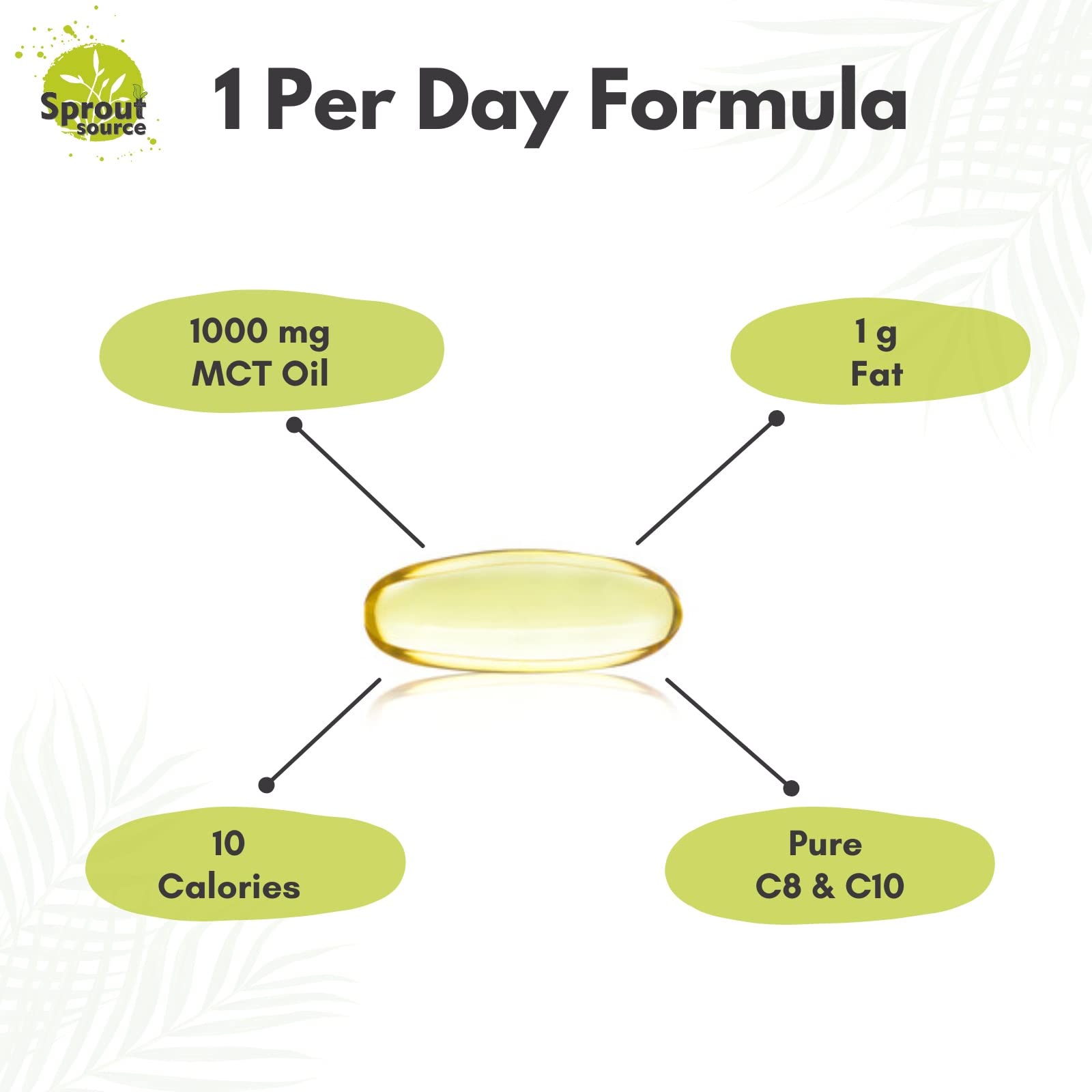 Prise en déplacement avec Sprout Source MCT Softgels, pratique d’emporter.