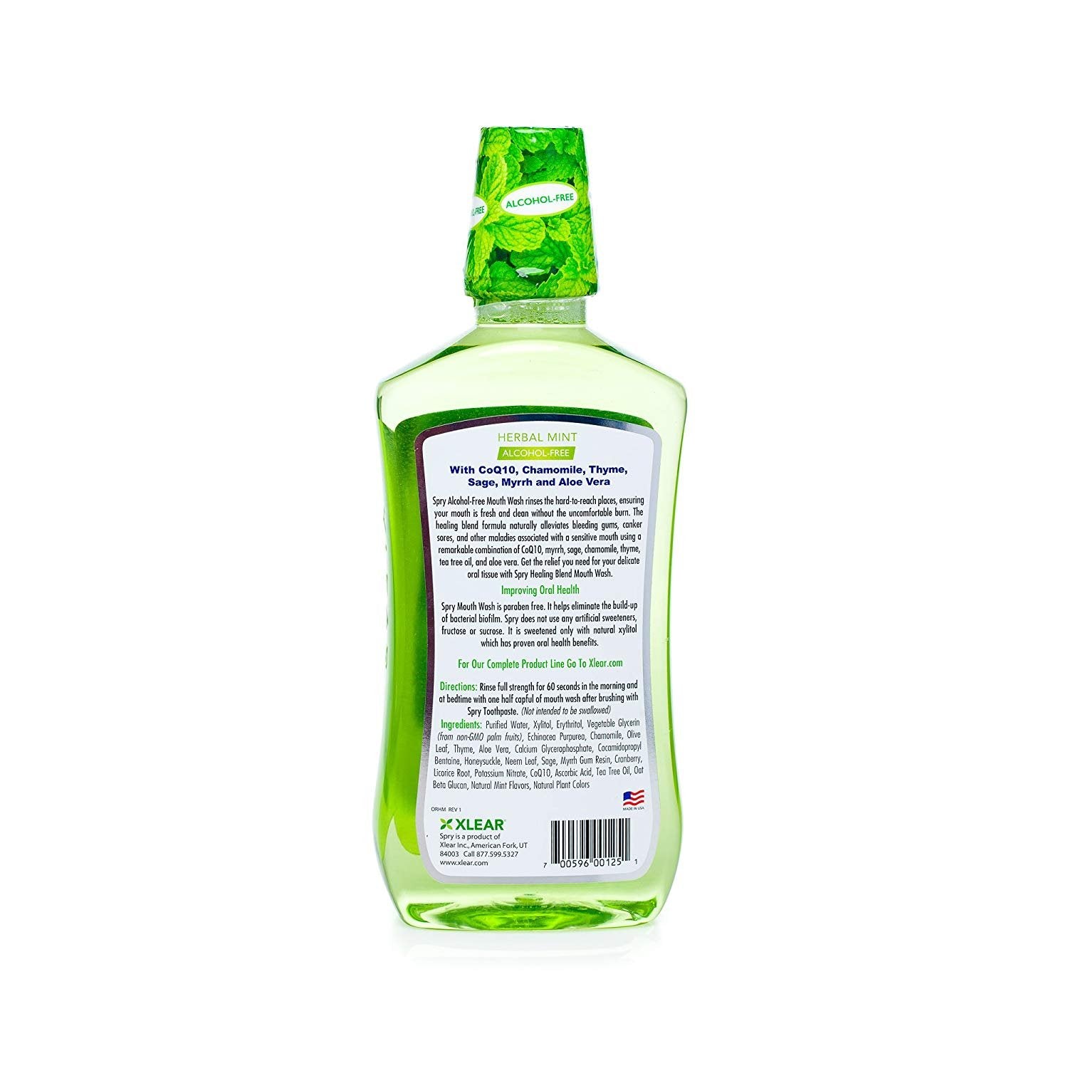 Dentifrice Spry tube Menthe naturelle pour un nettoyage quotidien.
