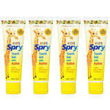 Spry dentifrice xylitol bébé, tube visible, soin doux et sans fluor.