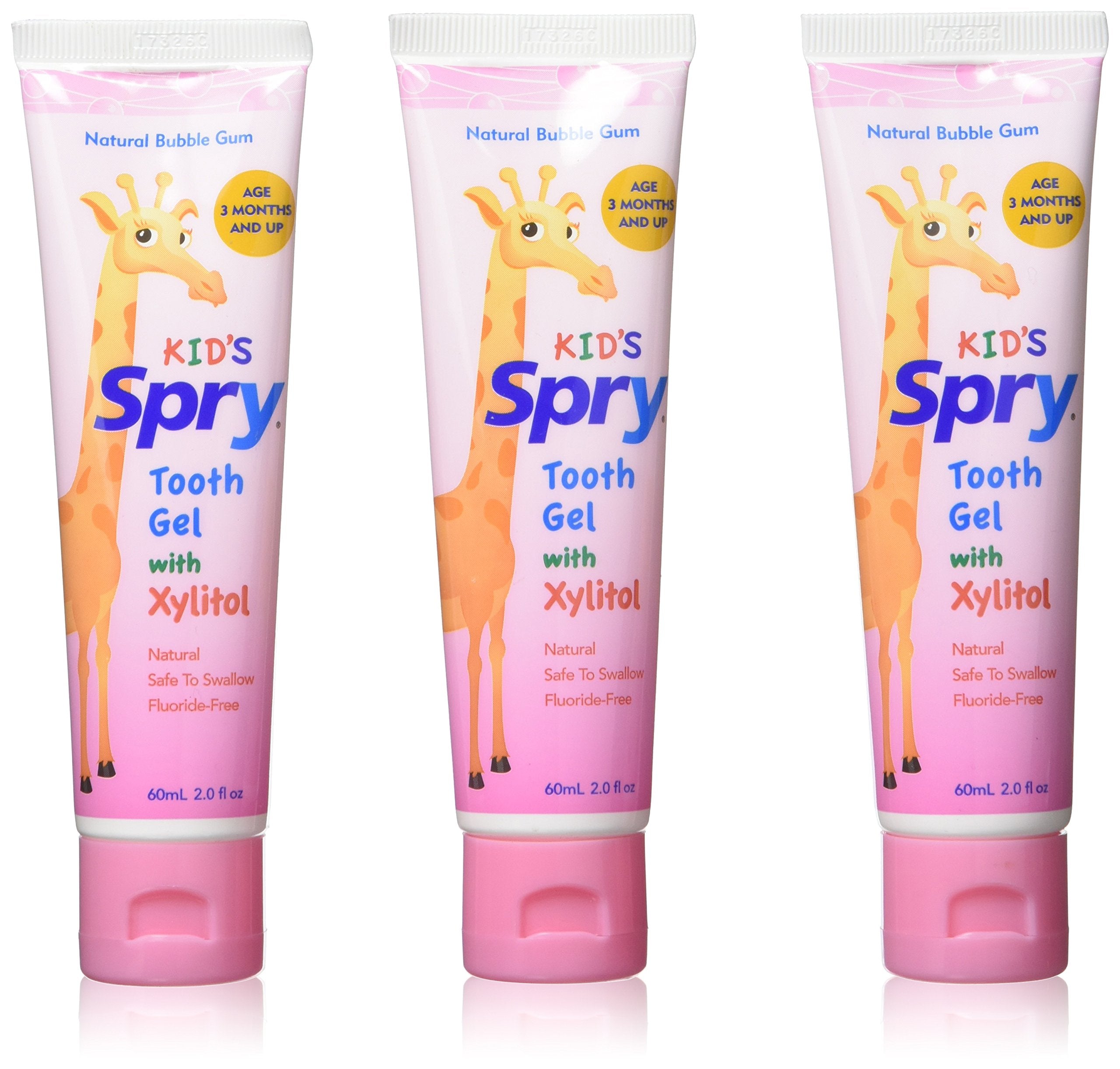 Spry dentifrice xylitol pour bébé – douceur sur les gencives sans fluorure.