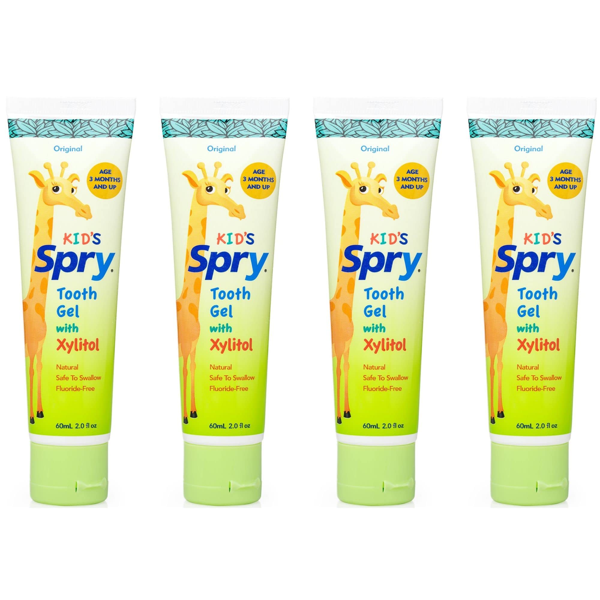 Spry dentifrice-xylitol bébé, gel sûr et savoureux pour les premières dents.