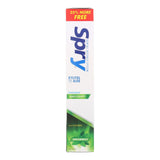 Spry dentifrice Xylitol en tube à la menthe pour une fraîcheur durable.
