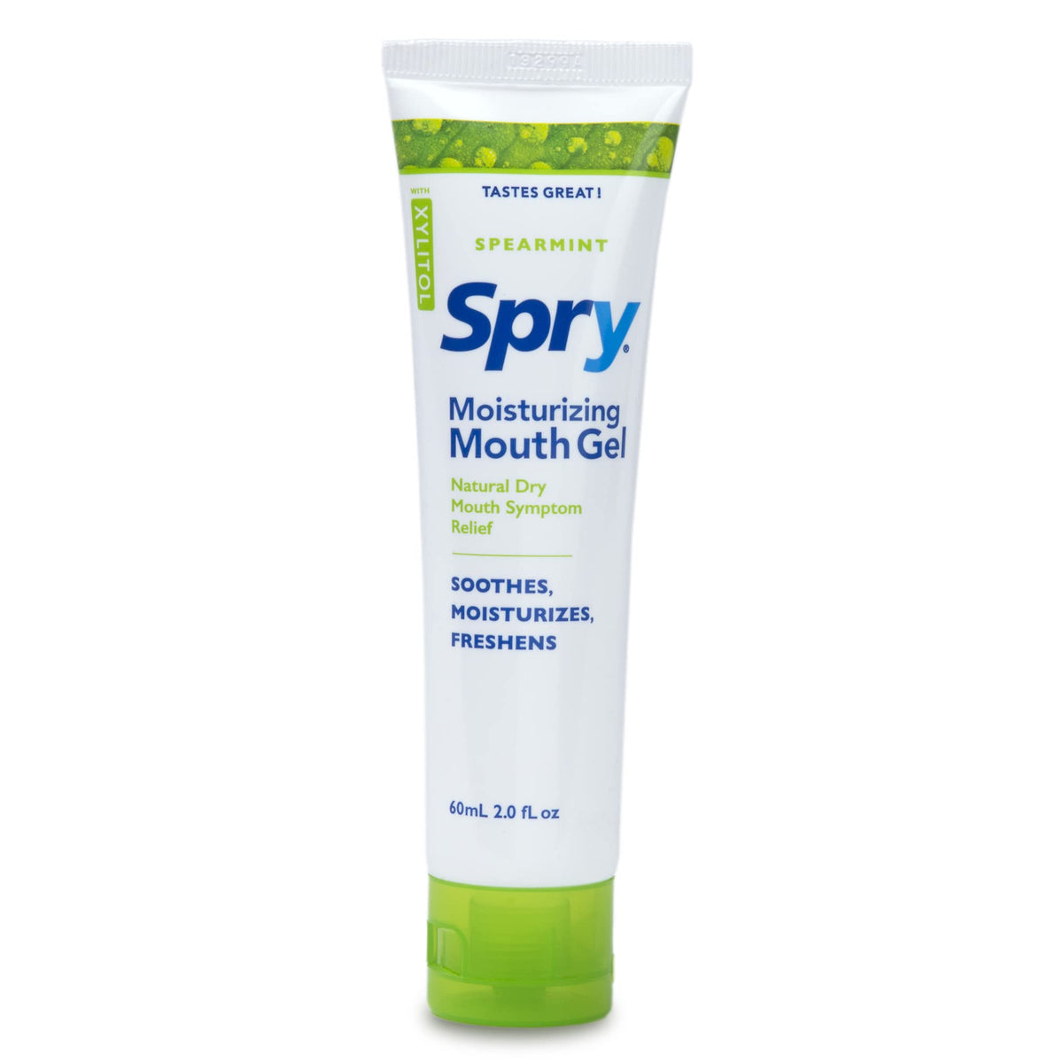 Gel Spry pour sécheresse buccale en bouteille de 60 ml, menthe douce.