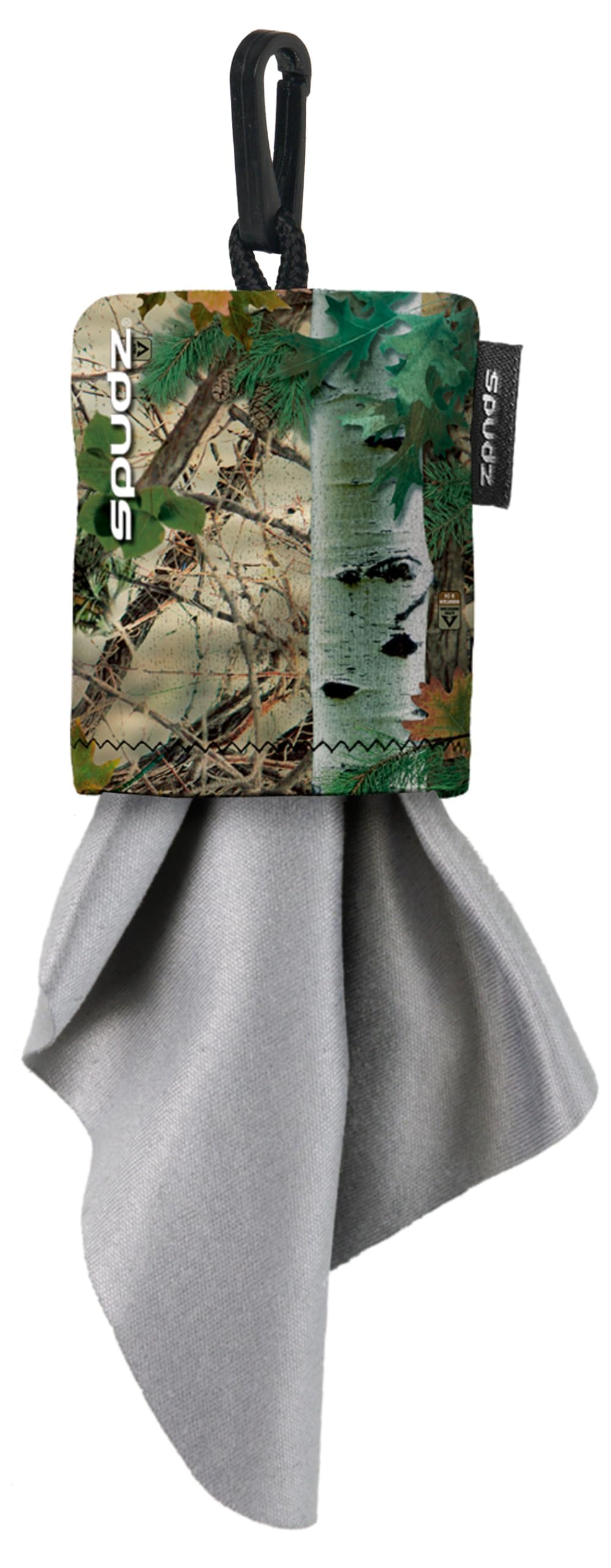 SPUDZ Classic: chiffon microfibre pour lentilles avec pochette clip, nettoyage rapide sur le terrain.
