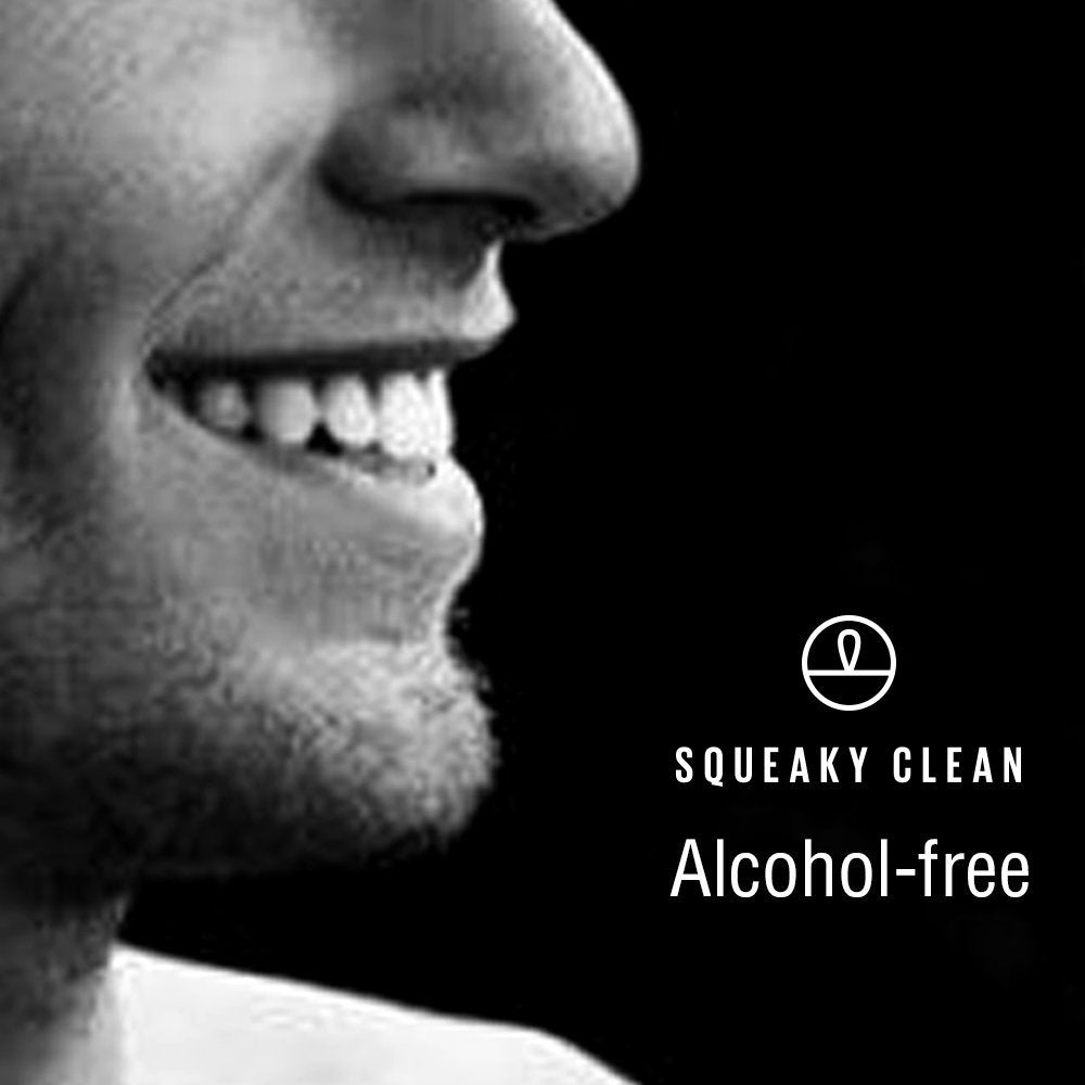 Squeaky Clean flacon menthe fraîche, haleine durable et agréable.