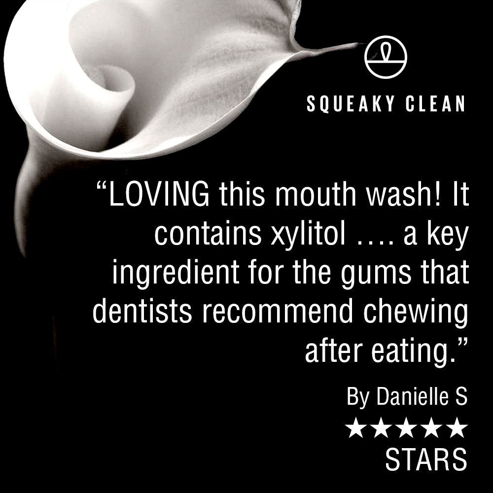 Squeaky Clean saveur menthe fraîche, goût agréable et rafraîchissant.