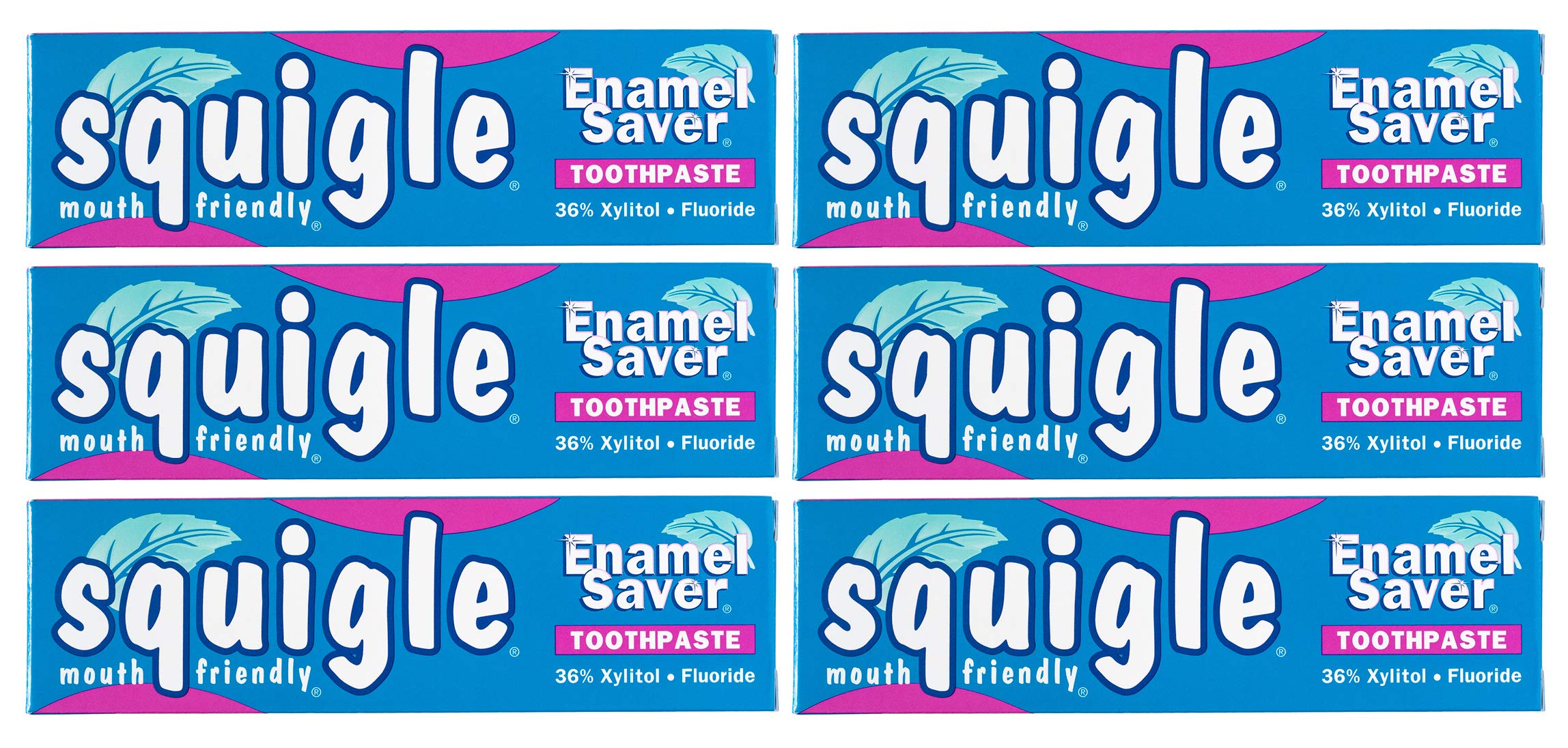 Dentifrice Squigle Enamel Saver en tube, soin doux pour dents sensibles et routine quotidienne.