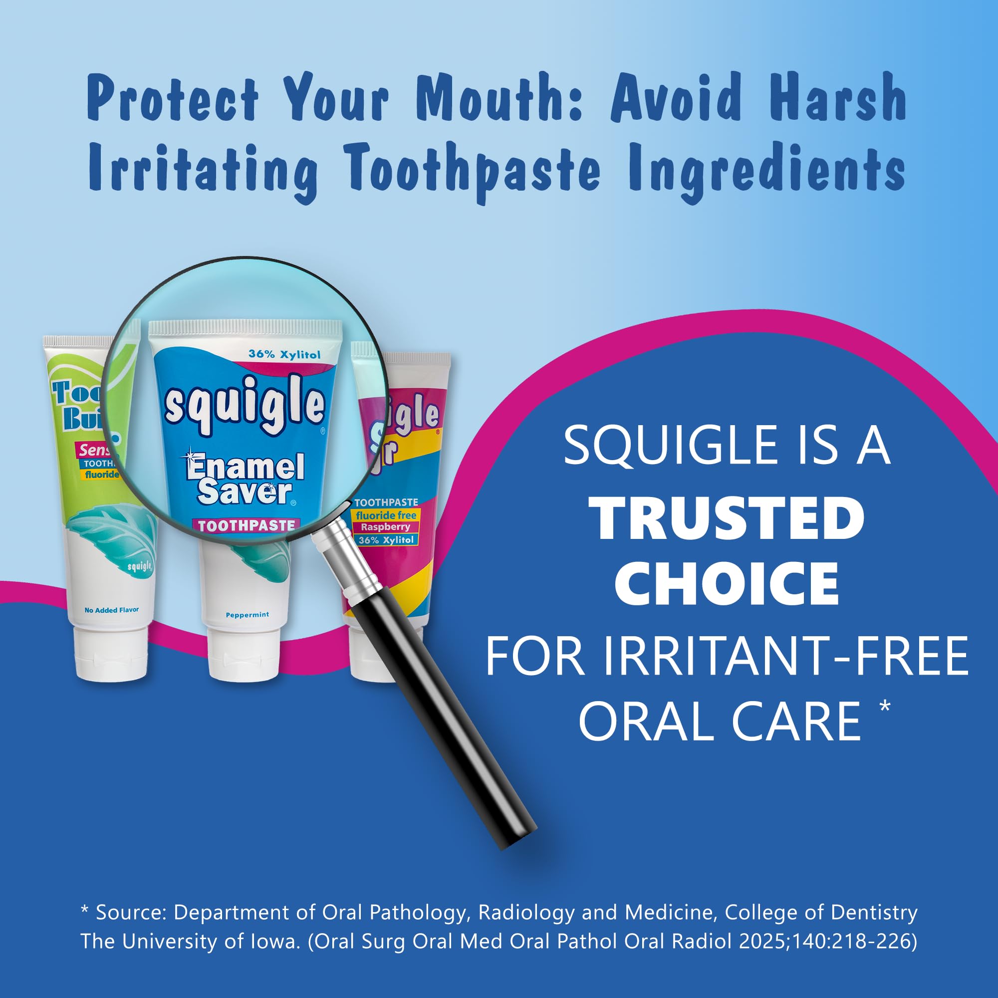 Squigle Enamel Saver xylitol-36, haleine fraîche et soin buccal équilibré.