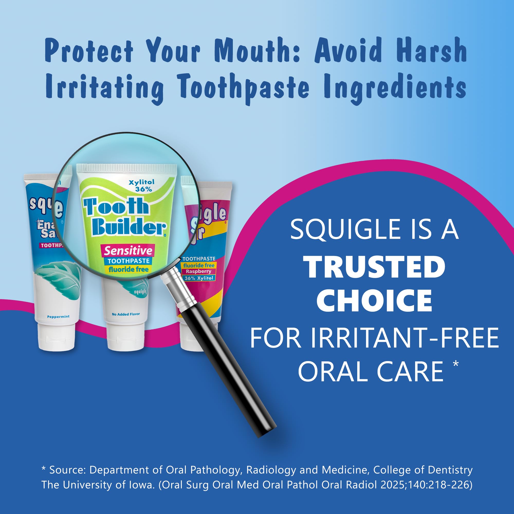 Squigle Tooth Builder, xylitol 36% pour bouche fraîche.