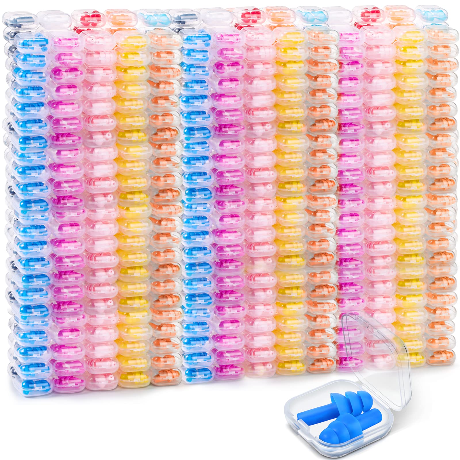 Bouchons d'oreilles Sratte en silicone, 200 paires avec boîtes, pour sommeil tranquille.