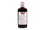 S.S.S. Tonic: étiquette lisible montrant fer et vitamines B pour l'énergie.