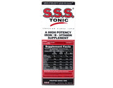SSS Tonic: étiquette produit claire pour comprendre l’utilisation recommandée.