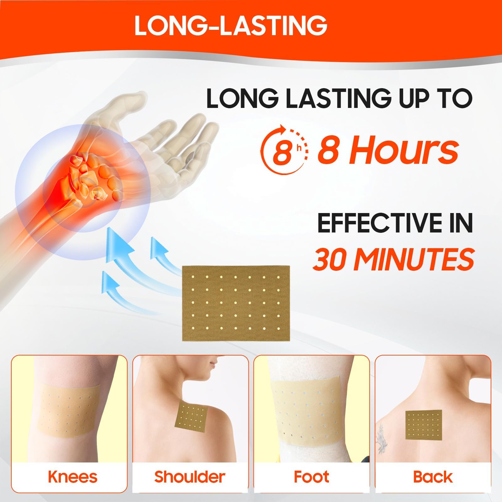 Patch Ssumiao chaleur profonde détend les muscles ciblés.