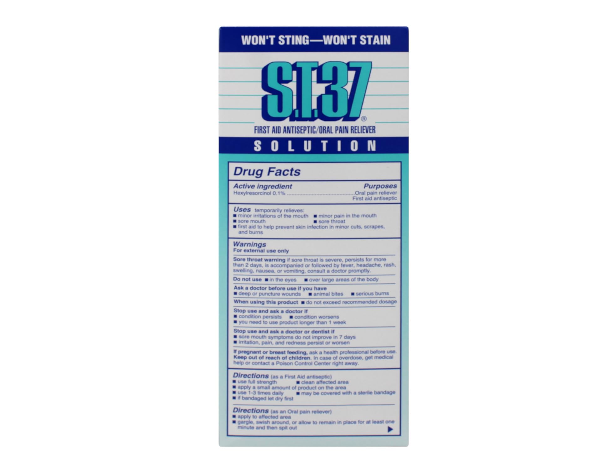 ST 37: liquide clair et facile à verser pour les soins.