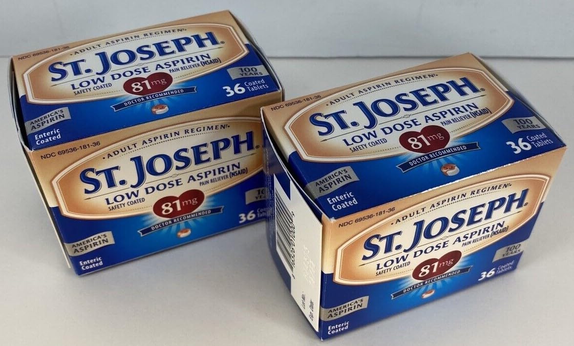St. Joseph - aspirine 81 mg pilule, pratique dans la routine quotidienne.