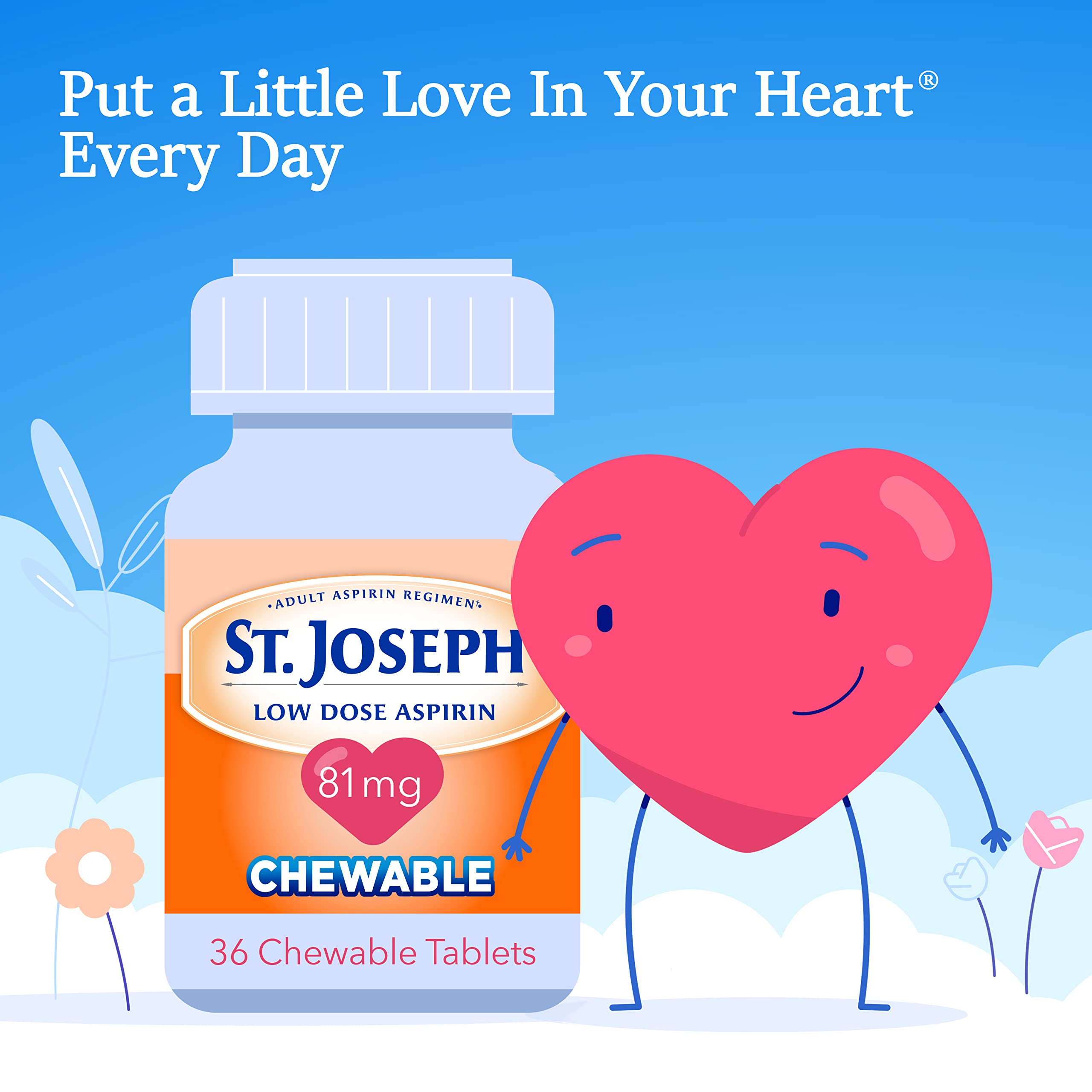 Emballage St. Joseph Aspirine 36 comprimés, pratique pour la famille.