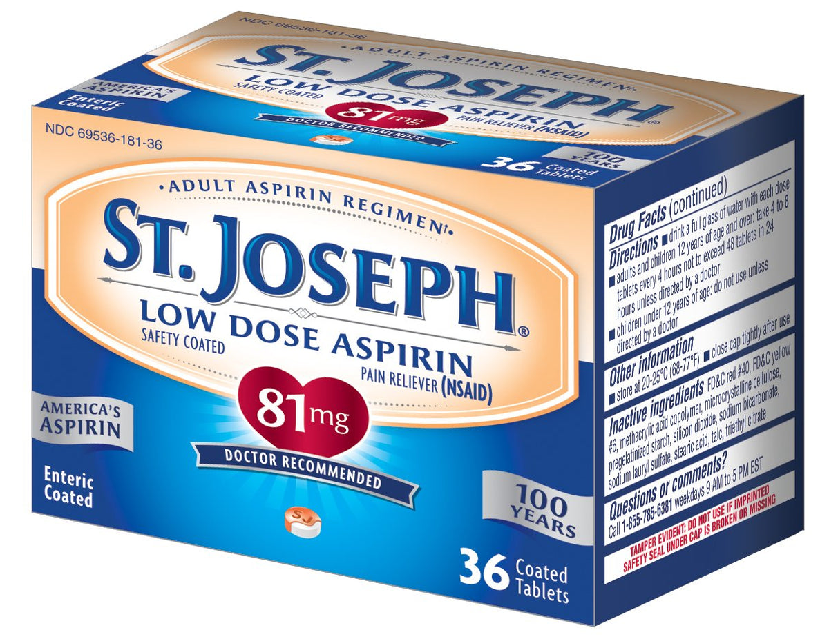 St. Joseph Aspirine : micro-tablettes entériques pour ingestion plus douce.