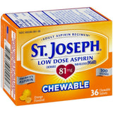 St. Joseph aspirine orange à croquer 81 mg, pratique au quotidien et en voyage.