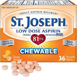 Vue d'ensemble du pack triple St. Joseph Aspirine, pratique pour voyages et domicile.
