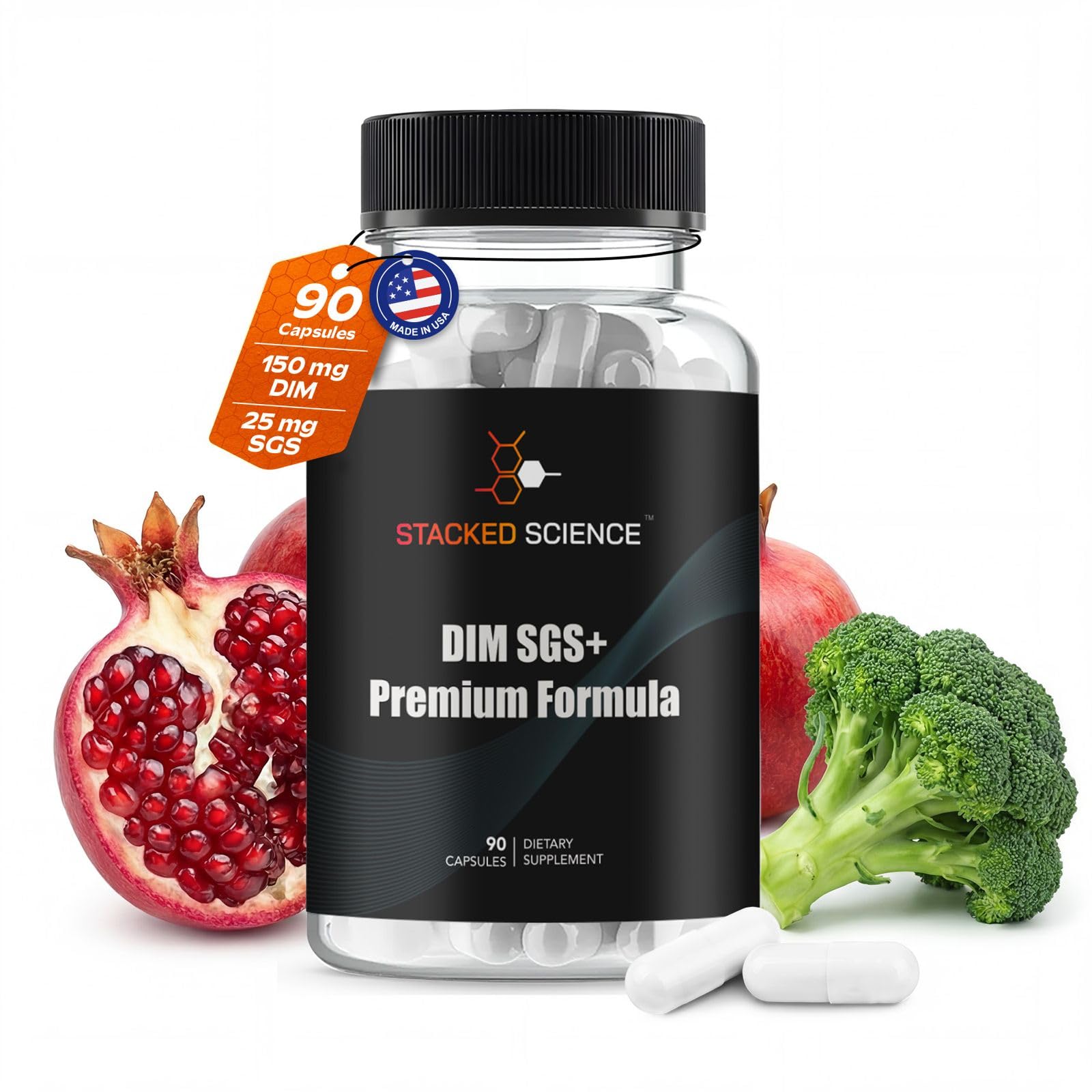Stacked Science DIM SGS Bouteille capsules: équilibre hormonal potentiel et routine quotidienne