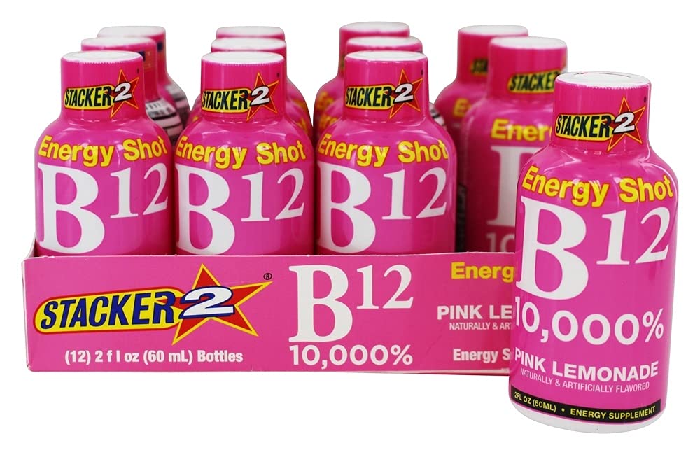 Stacker 2 citronnade rose – bouteille 2oz, énergie rapide pour rester concentré.