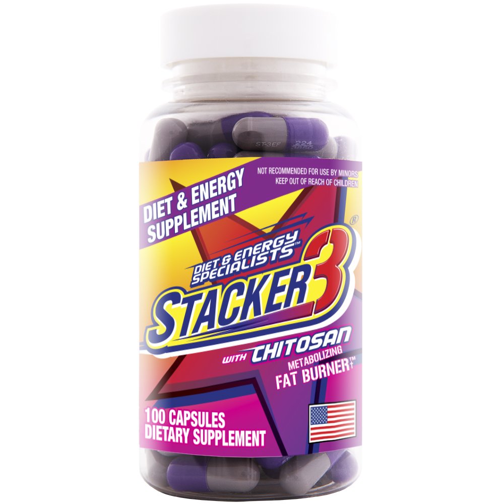 Stacker 2 Stacker3 capsules et bouteille 100, énergie et métabolisme potentiellement soutenus