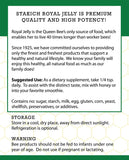 Gelée royale en poudre Stakich prête à être ajoutée au yaourt.