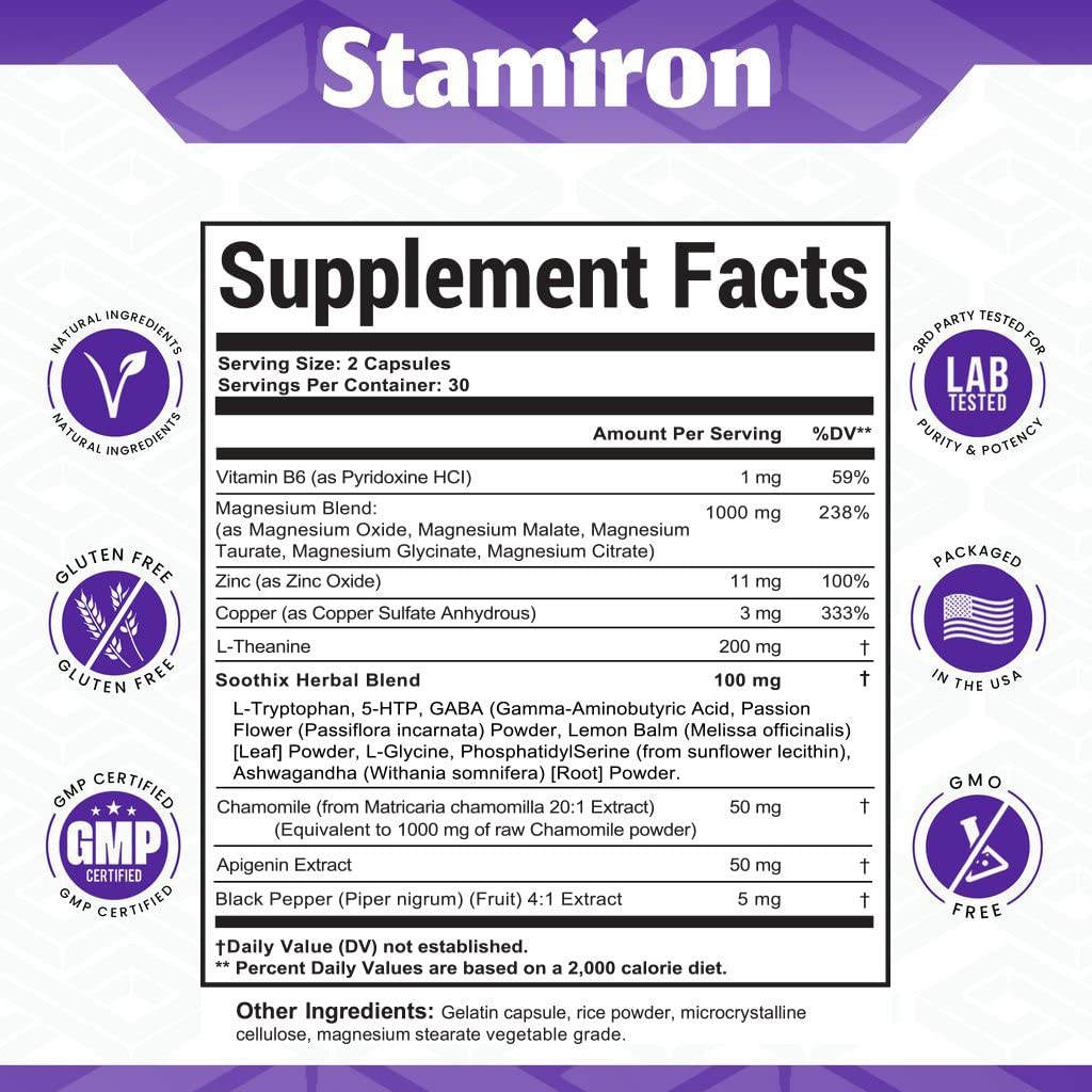 Stamiron Mélange botanique Soothix — plantes relaxantes pour l'apaisement naturel.