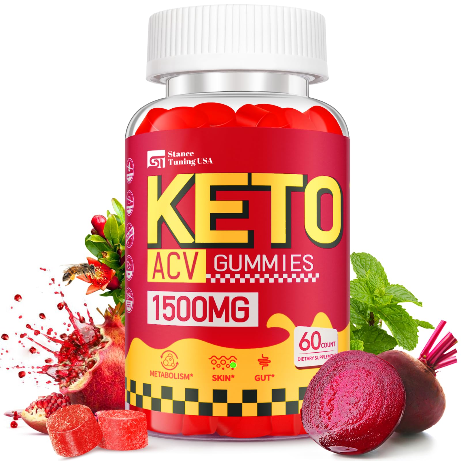 Gomme Keto ACV Stance Tuning USA en bouteille prête à l'emploi pour une routine quotidienne