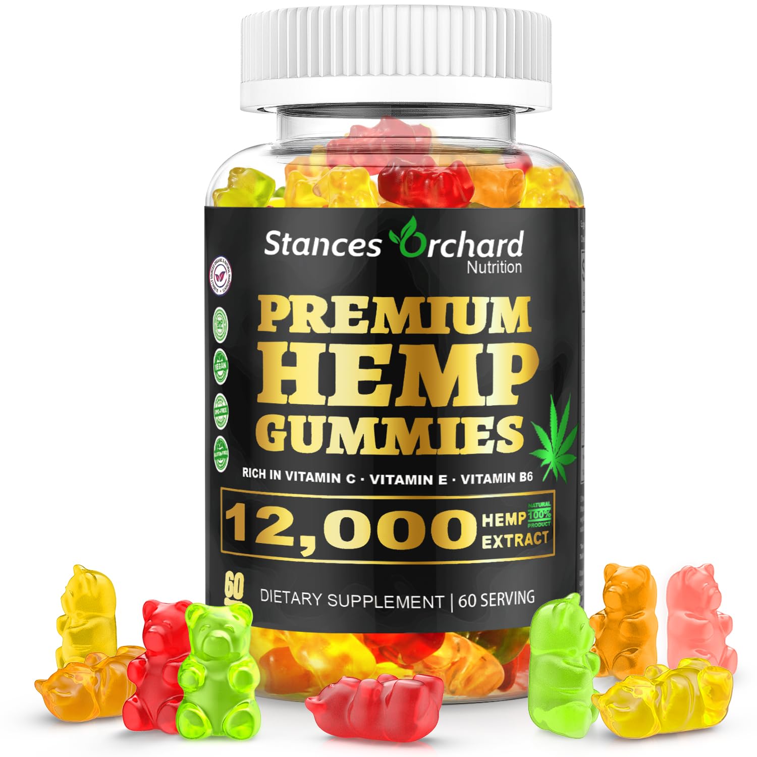 Gommes STANCES ORCHARD chanvre emballage pratique pour usage quotidien
