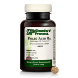 Standard Process Acide folique B12 – bouteille de comprimés pour routine quotidienne.