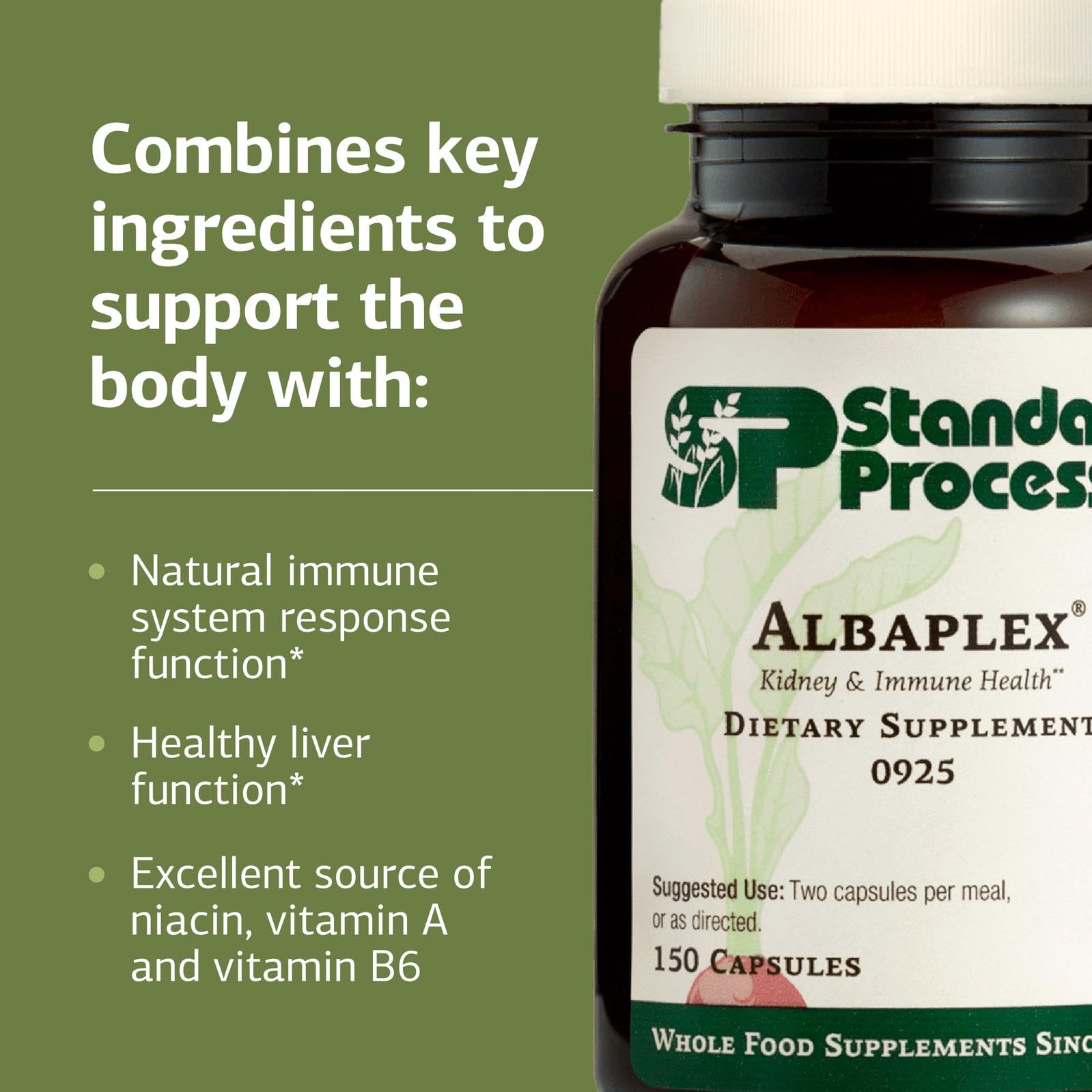 Albaplex de Standard Process: sans produits laitiers pour divers régimes.