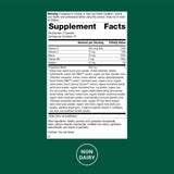 Albaplex de Standard Process: tableau d'ingrédients montrant les nutriments principaux.
