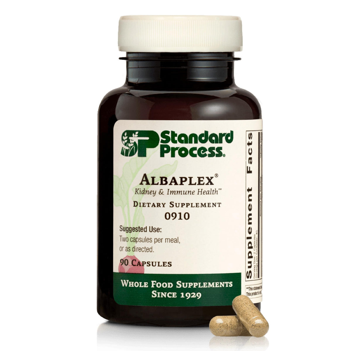 Albaplex Standard Process, bouteille visible, pour soutenir l’énergie et la vitalité au quotidien.