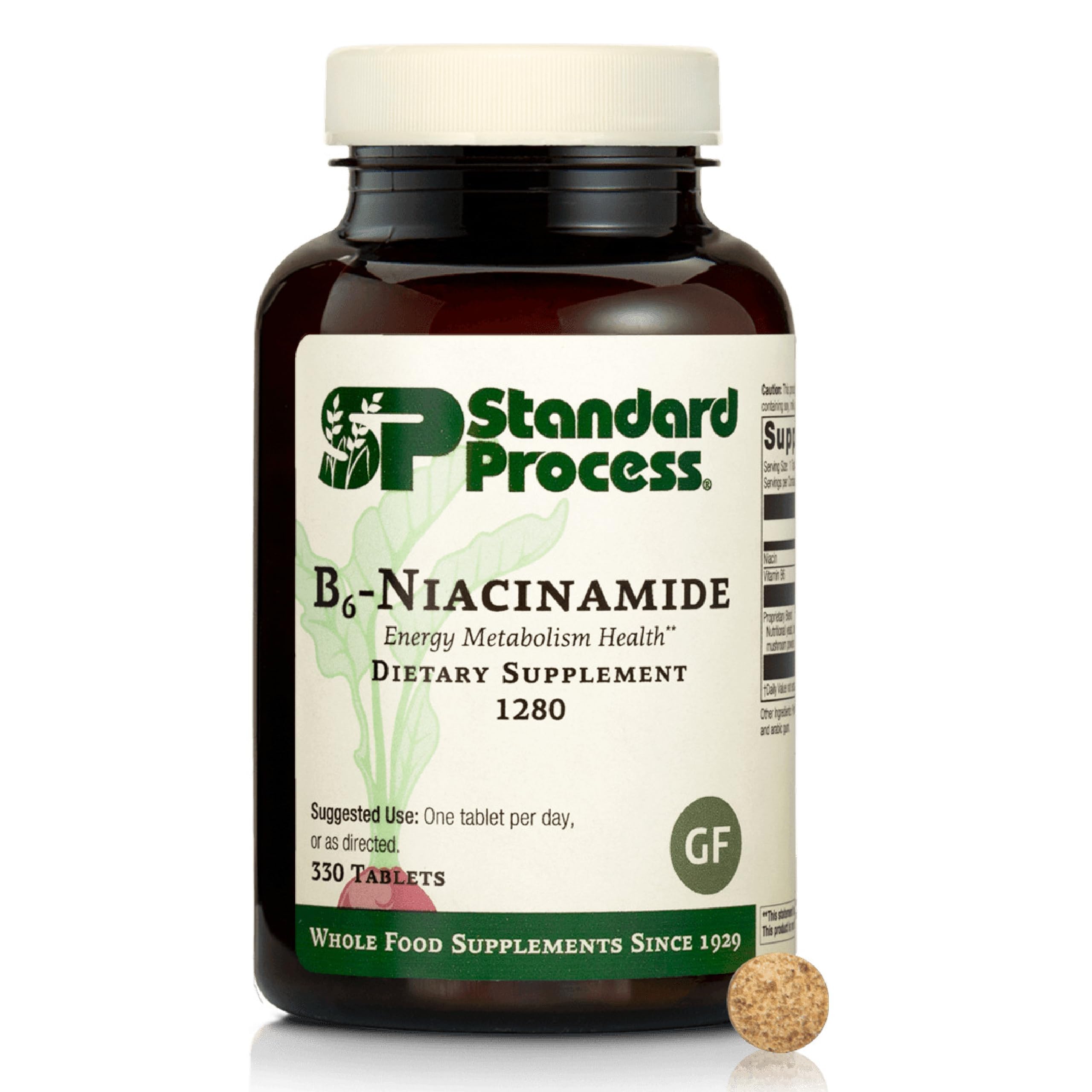 Standard Process B6 Niacinamide – bouteille: soutien potentiel au métabolisme énergétique et énergie quotidienne