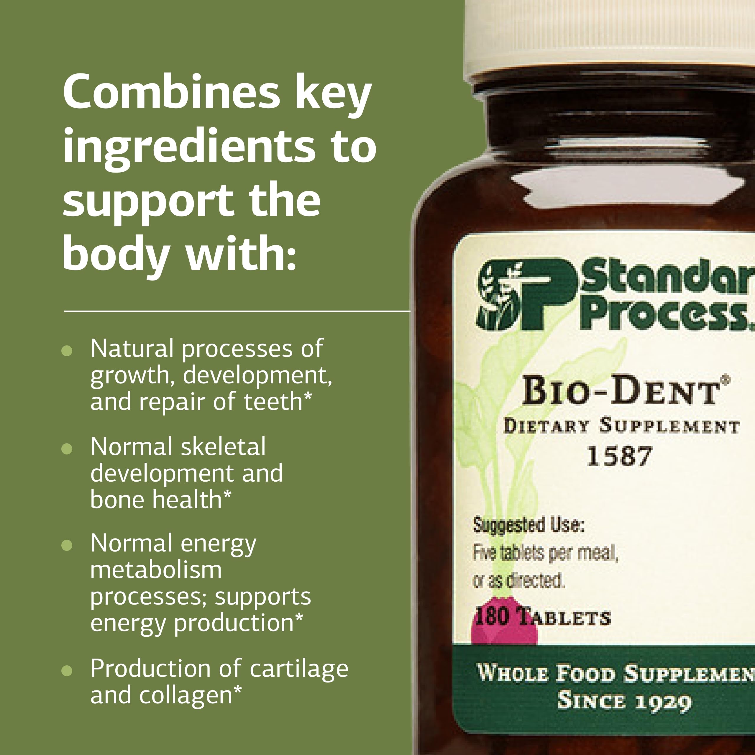 bio-dent standard-process tablettes main usage quotidien envisagé pour l'énergie et le squelette