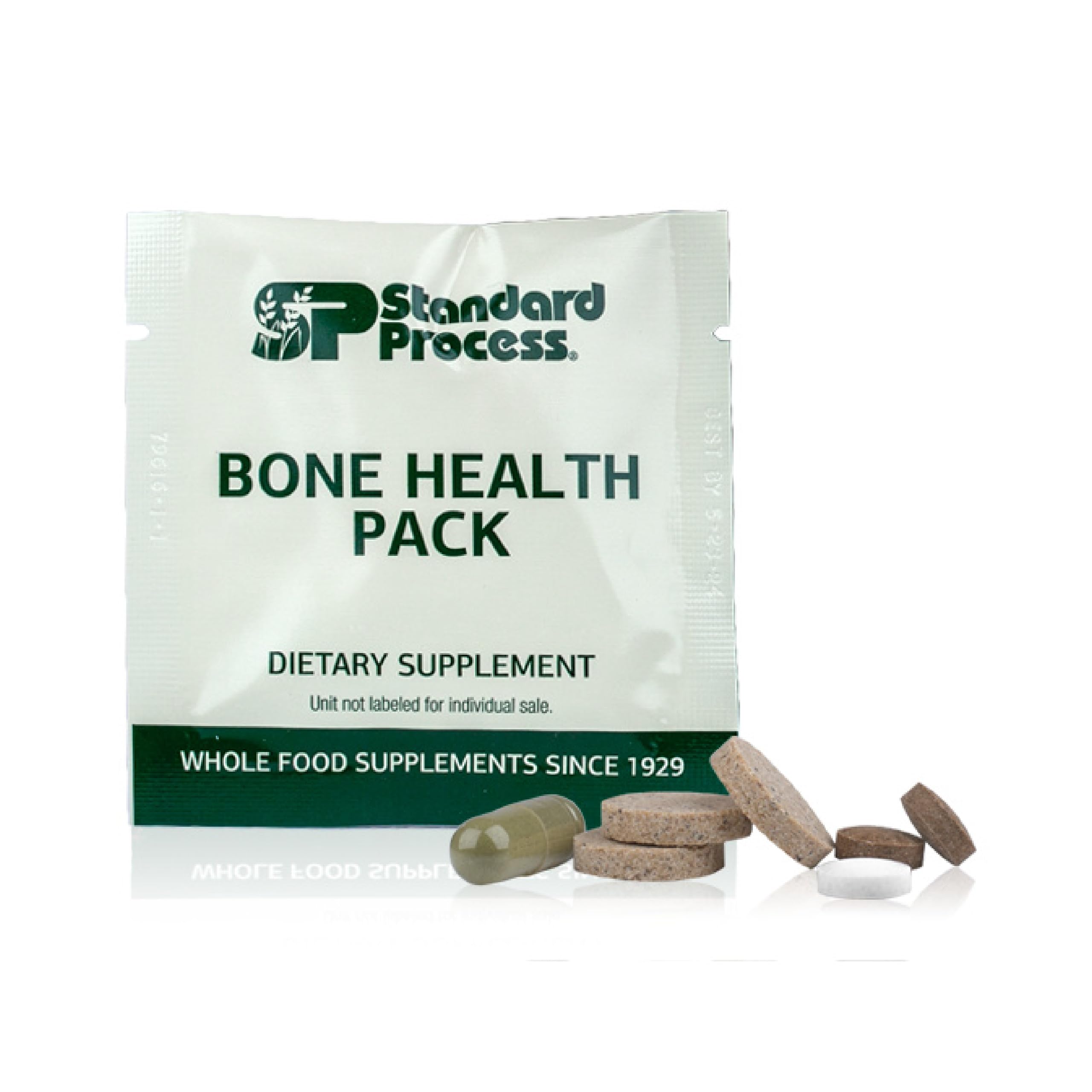 Standard Process Bone Health Pack – boîte visible, soutien potentiel des os au quotidien.