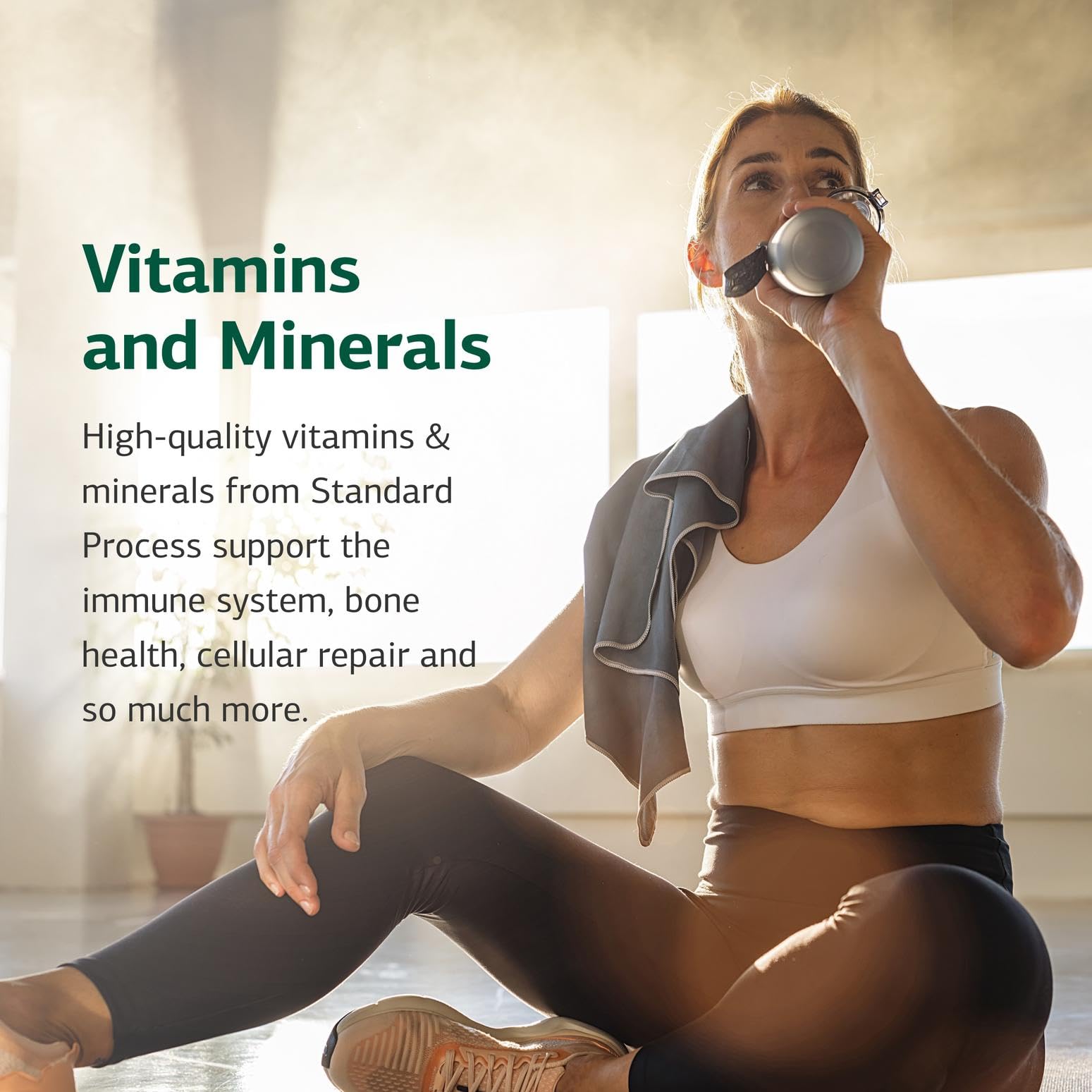 Standard Process Calcium Lactate emballage clair présentant les informations de qualité.