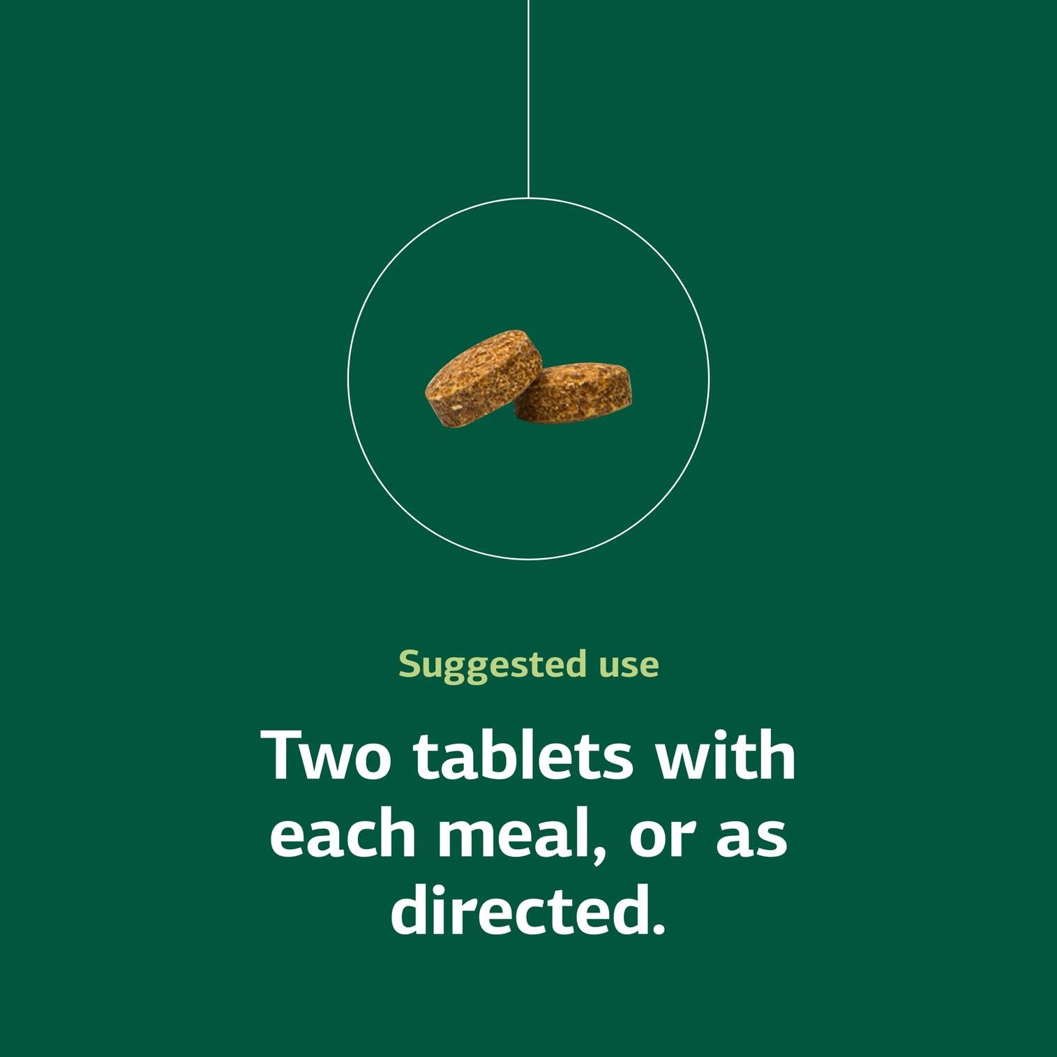 Dosage simple: deux comprimés par repas