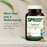 Catalyn Standard Process: etiquette-produit affichant les nutriments clés et les usages.