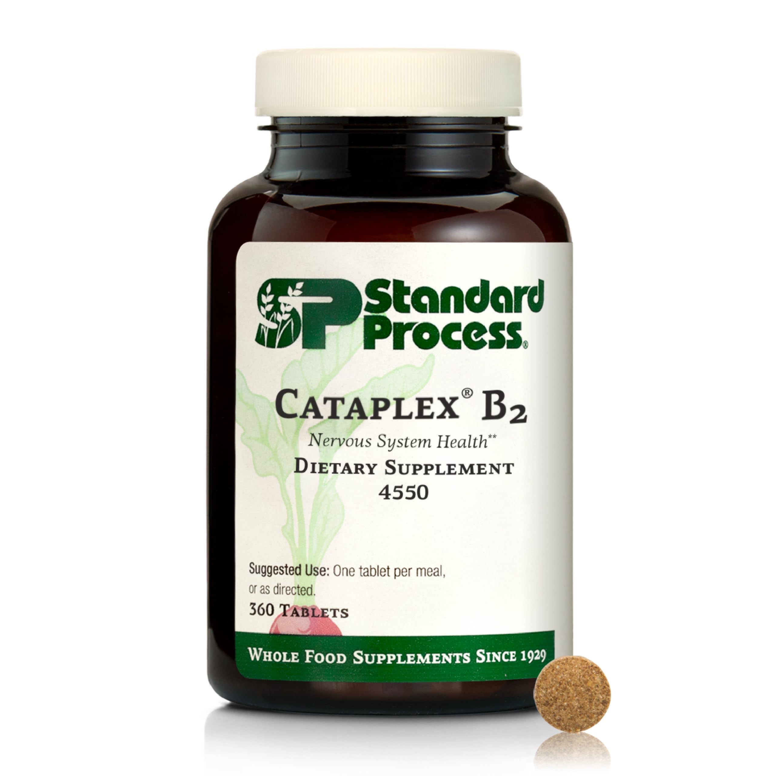 Standard Process Cataplex B2: bouteille 360 tablettes, soutien potentiel au système nerveux