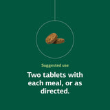 Dosage simple: deux comprimés par repas selon les recommandations.