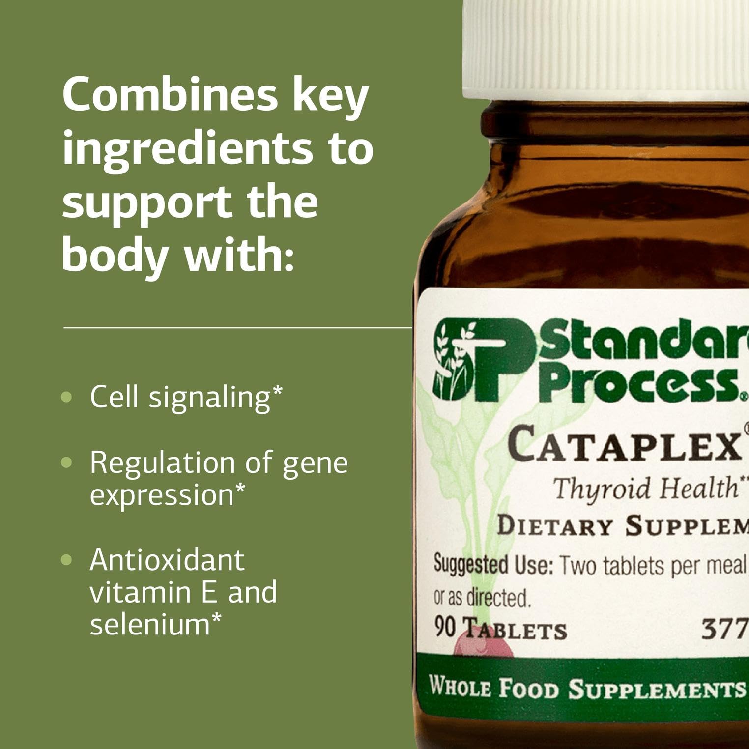 Ingrédients naturels du Cataplex E avec vitamine E et antioxydants.