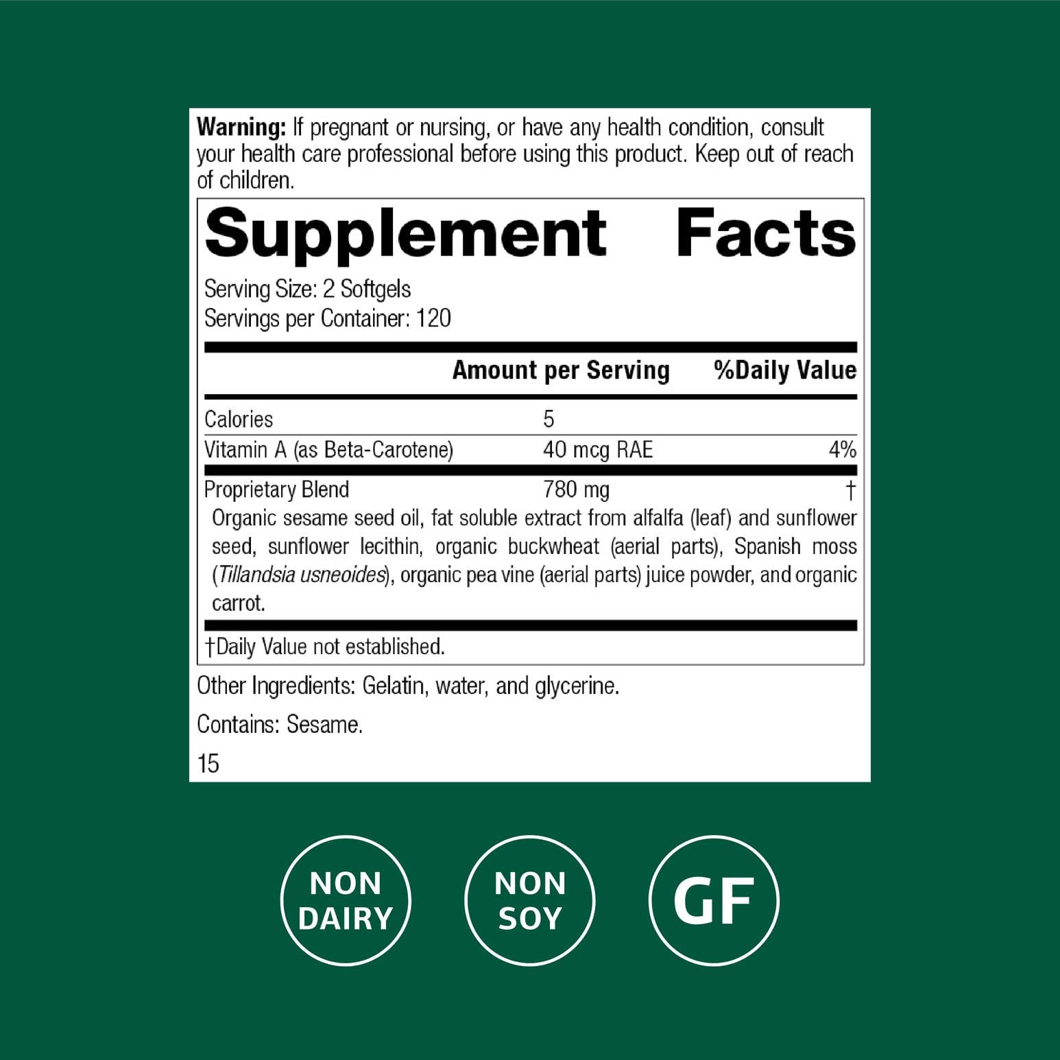 Standard Process Chlorophyll Complex – gélules vertes, soutien immunitaire potentiel dans la routine.