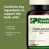 Schéma du système vasculaire avec Cholaplex montrant un soutien éventuel.