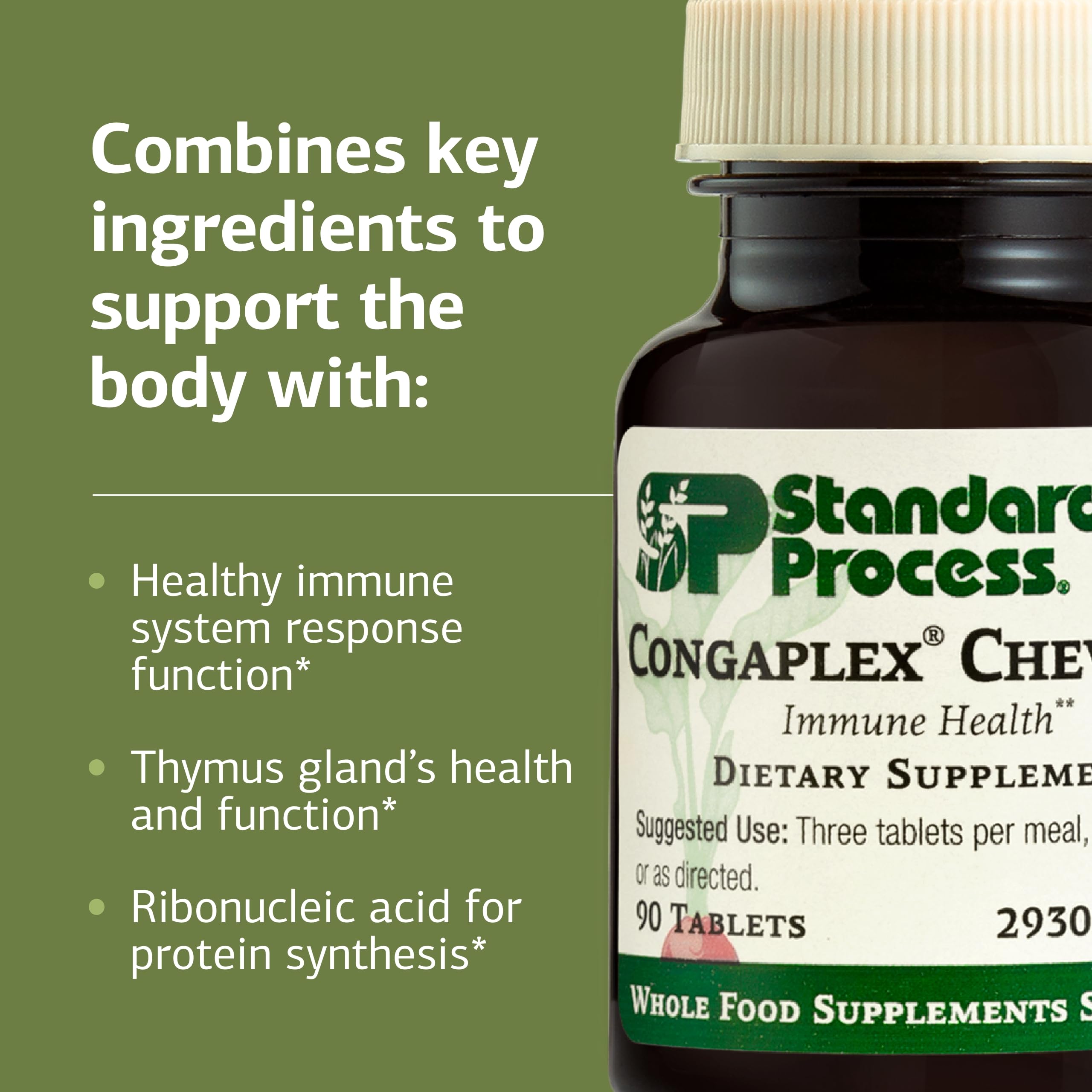 Congaplex Chewable – flacon et RNA pour la synthèse des protéines.
