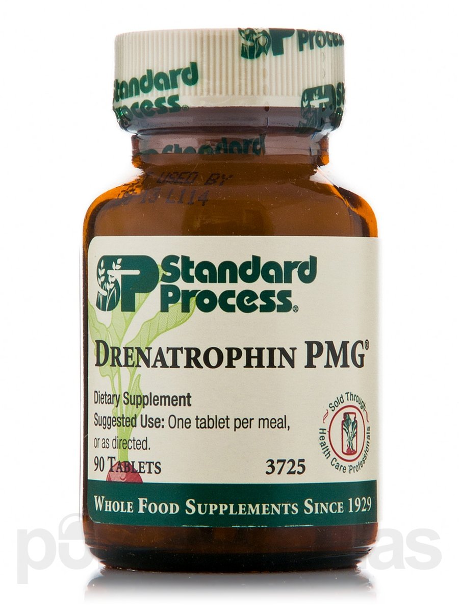 Standard Process Drenatrophin PMG, comprimés, soutien potentiel des glandes surrénales et énergie