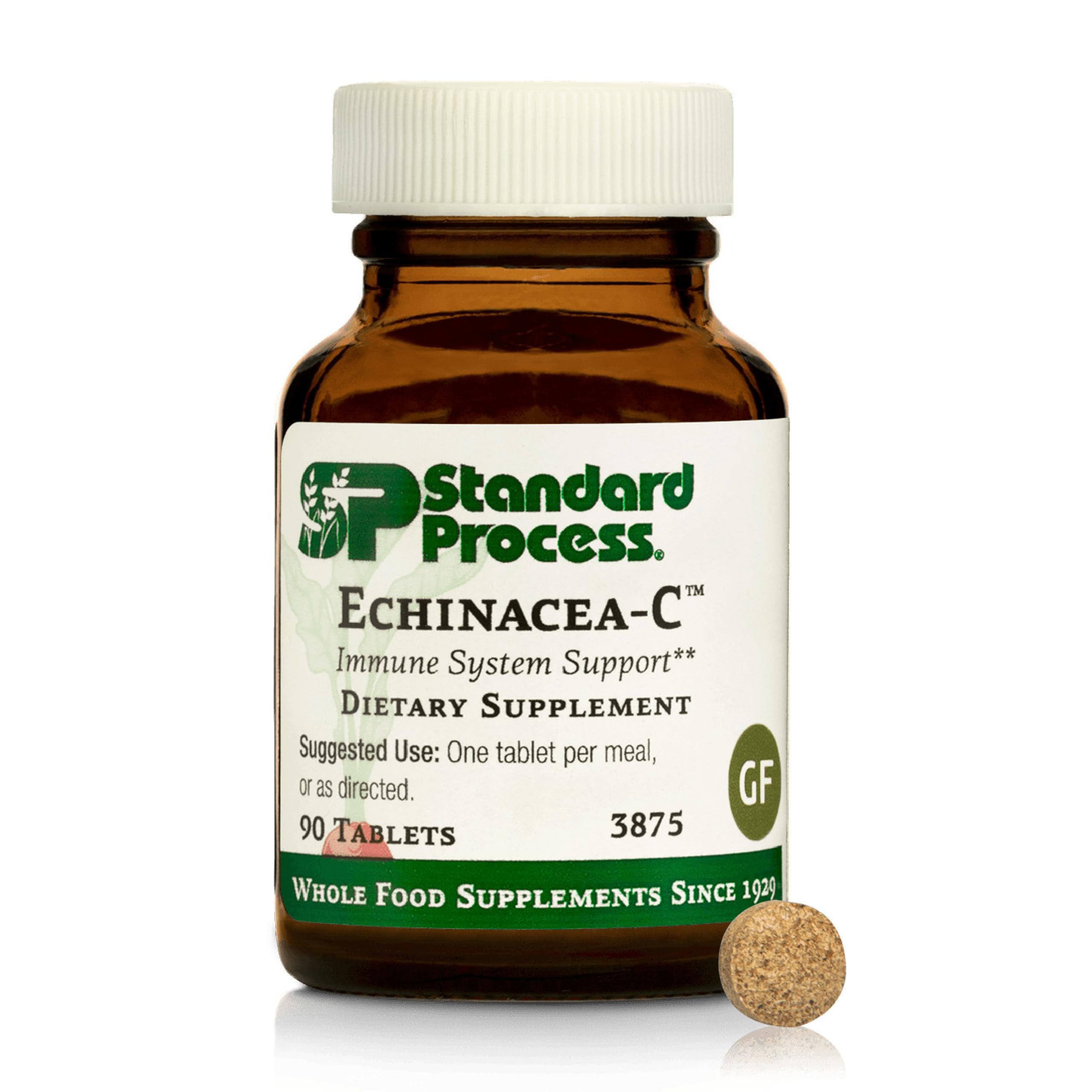 Standard Process Echinacea-C : boîte et étiquette reflétant le soutien immunitaire quotidien