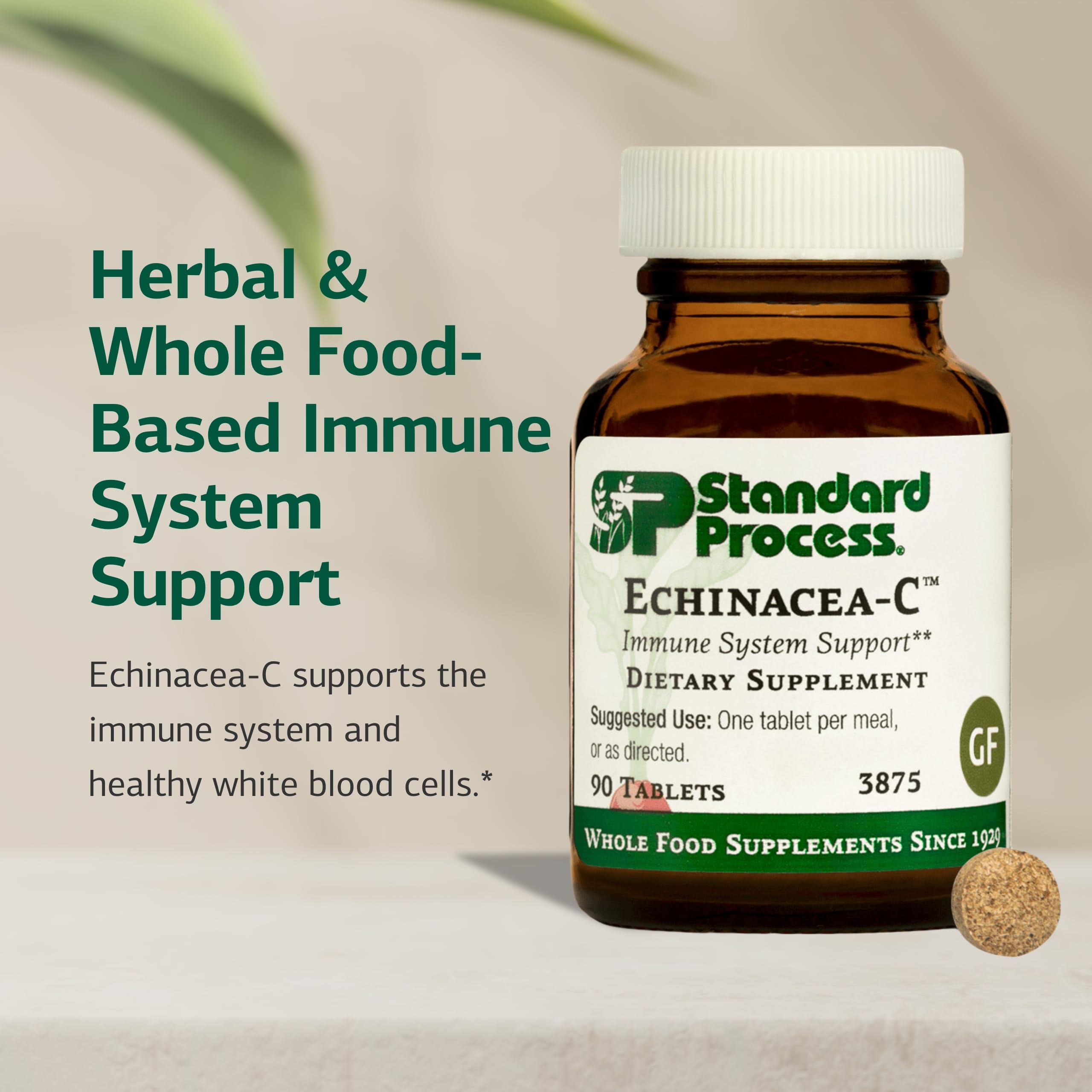 Étiquette révèle les composants majeurs, notamment Echinacea et vitamine C pour le soutien immunitaire