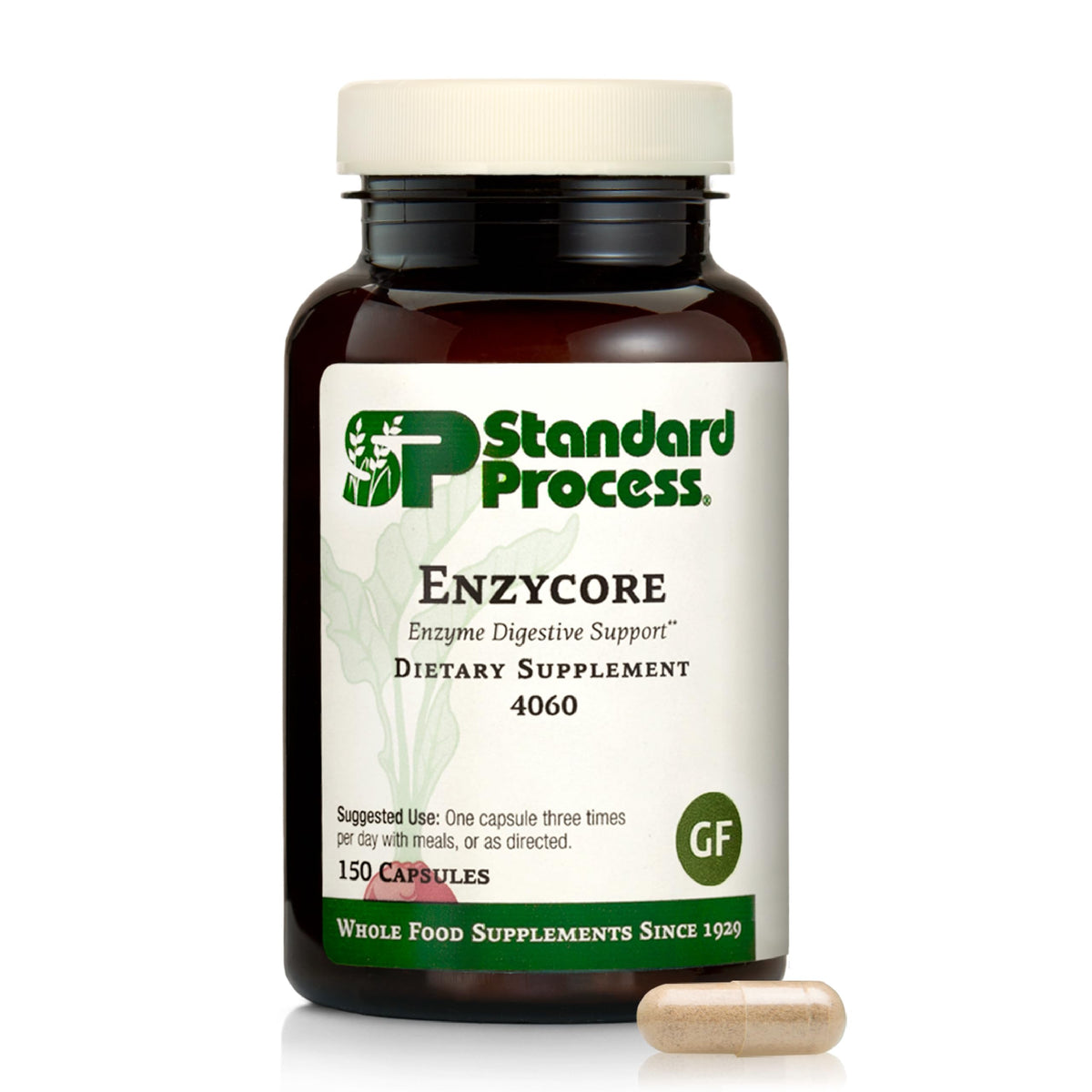 Standard Process Enzycore: boîte 150 capsules prête à l'emploi pour le soutien digestif.